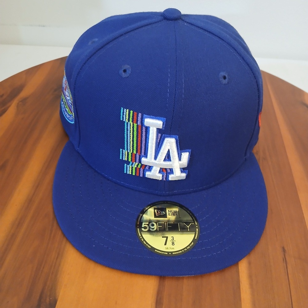Los Angeles Dodgers Hat Fitted 7 3/8 New Era 59FIFTY 50th Anniversary‎ Stadium